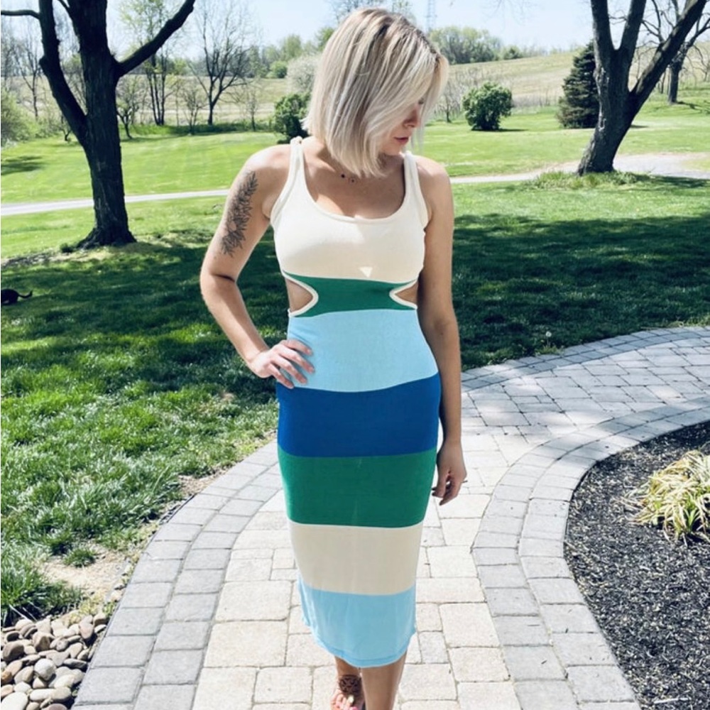 MABLE striped knit dress